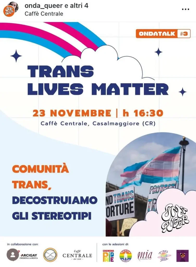 Trans Live Matter Caffe Centrale Casalmaggiore 23 novembre