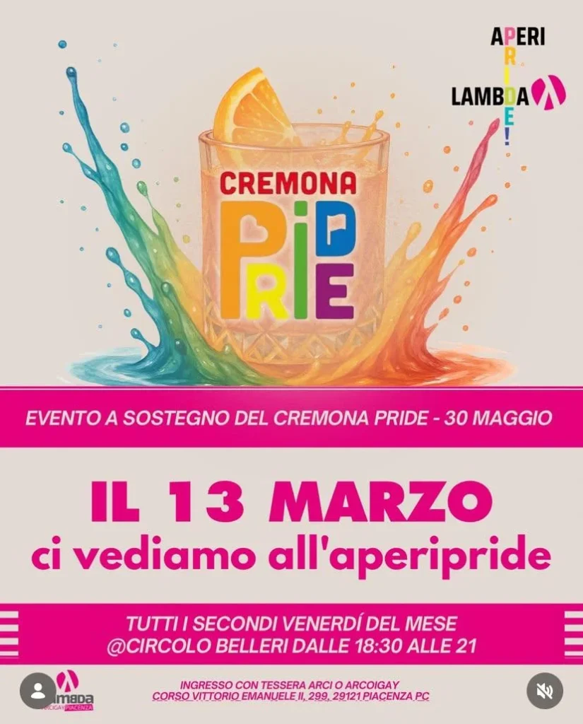 Aperipride 13 marzo a Piacenza